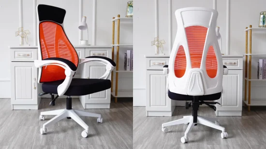 Chegada nova cadeira de computador ergonômica giratória estilo moderno eco com apoio de cabeça cadeira de escritório executivo de malha confortável com encosto alto