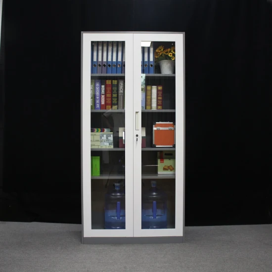 Armários de enchimento para móveis de livros Porta de vidro Armário de arquivo personalizado para escritório escolar