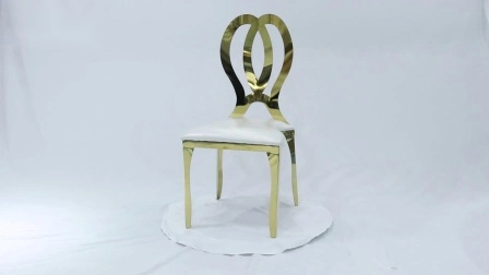 Cadeiras de casamento de luxo para eventos em aço inoxidável dourado para eventos